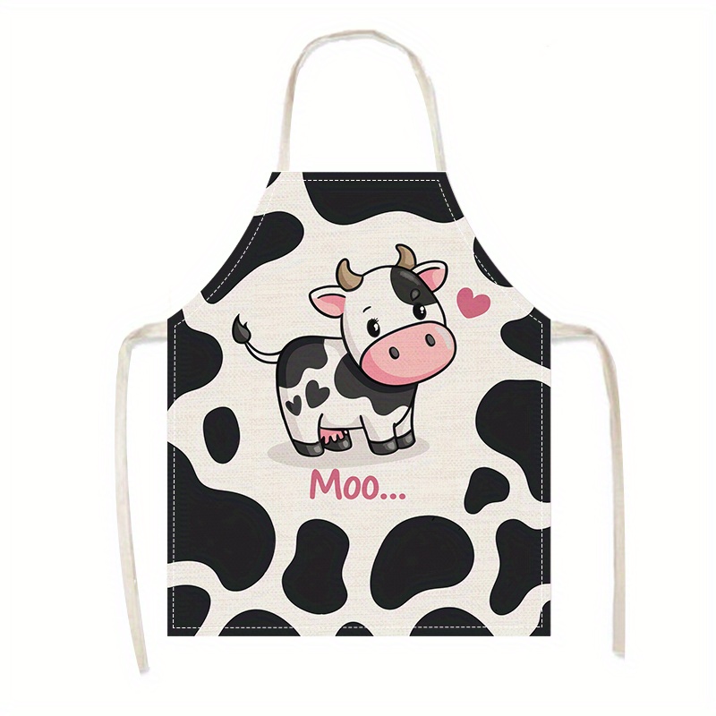 1pc Cute Cartoon Cow Print Kit - Baking Kitchen For Kids 评论和价格