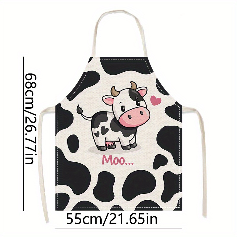 1pc Cute Cartoon Cow Print Kit - Baking Kitchen For Kids 评论和价格