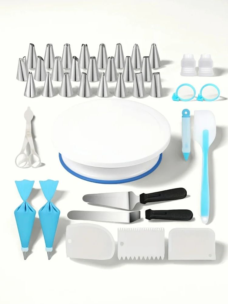 Cake Turntable Leveler Rotatin - Offset Spatula Set 评论和价格