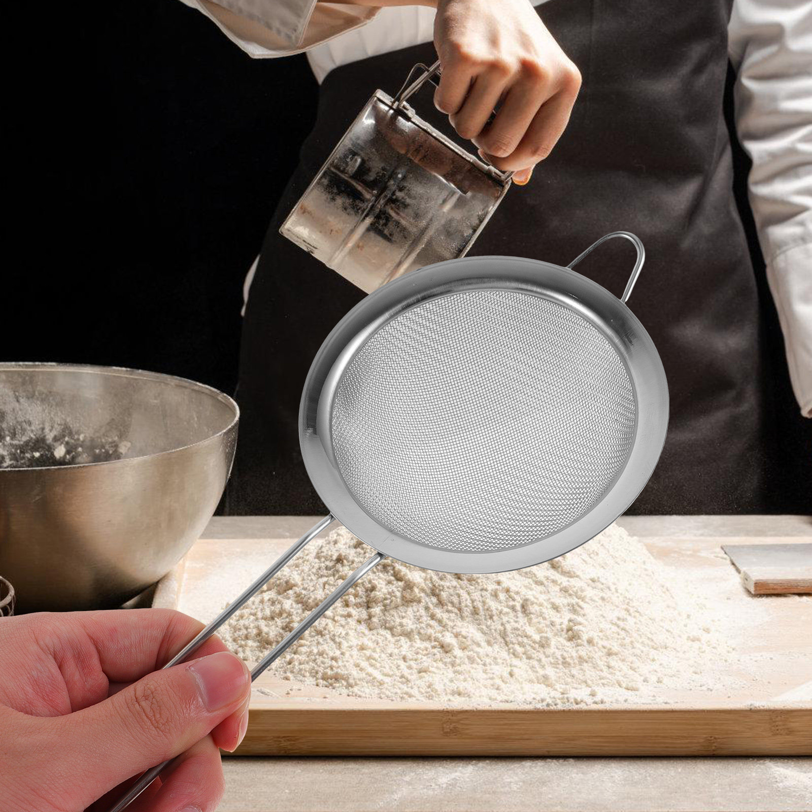 Stainless Steel Fine Mesh Hand - Baking Powder Kitchen 评论和价格