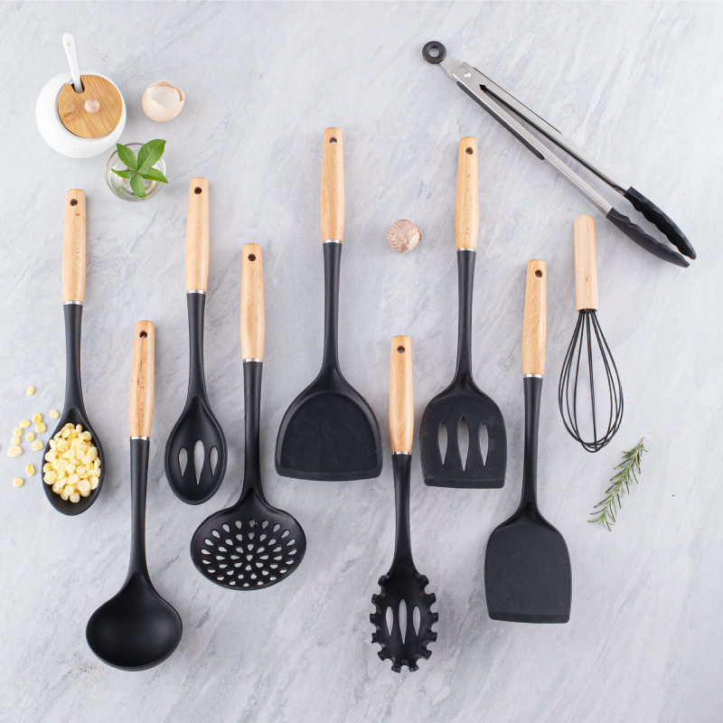 Silicone Cooking Utensils Set  - Offset Spatula Set 评论和价格