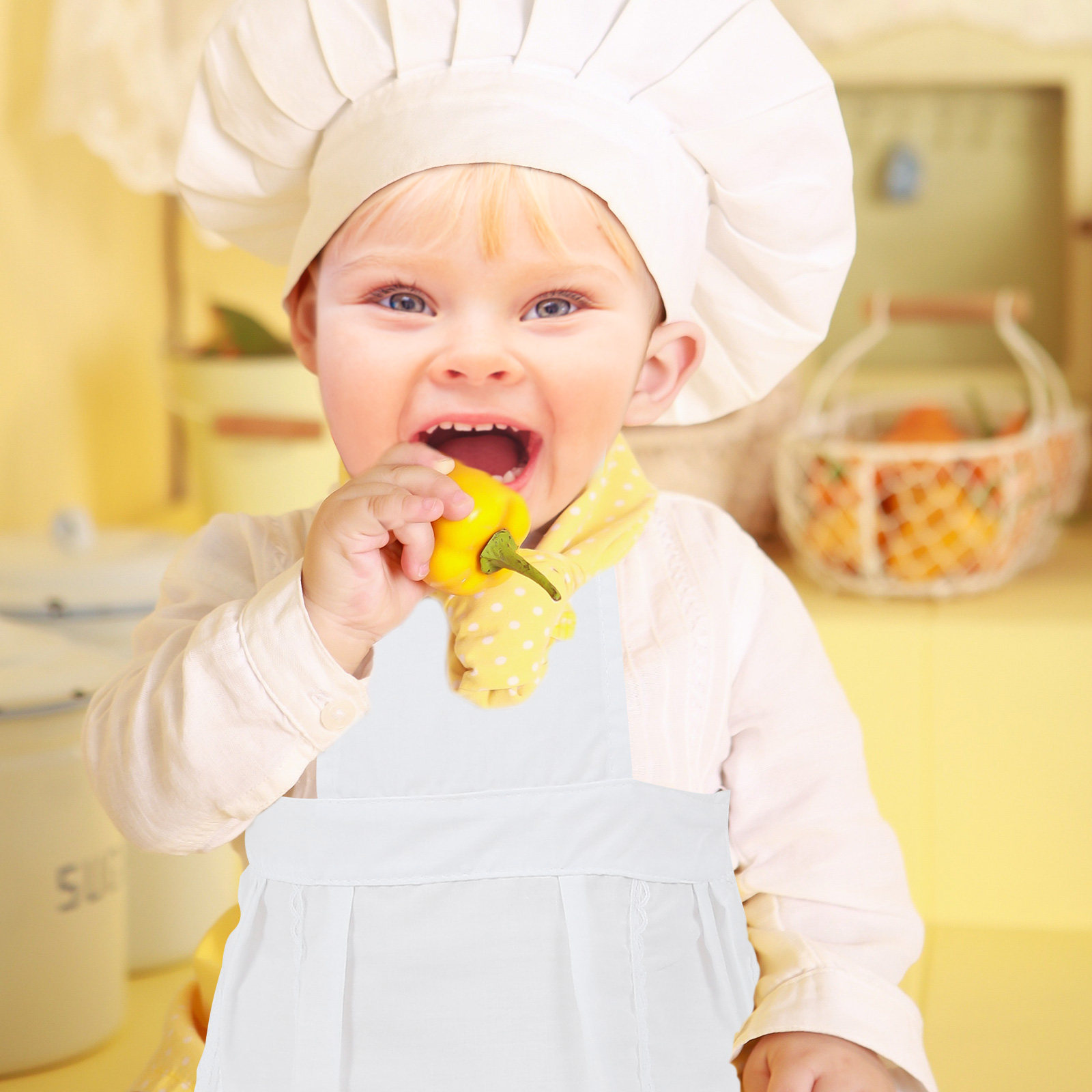 1Set Kids Chef Hat Apron Set A - Kitchen Kids Baking Set 评论和价格