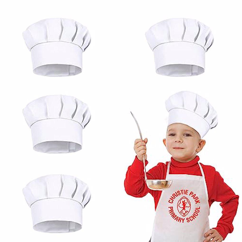 4PCS White Party Cap Hat Costu - Baking Kitchen For Kids 评论和价格