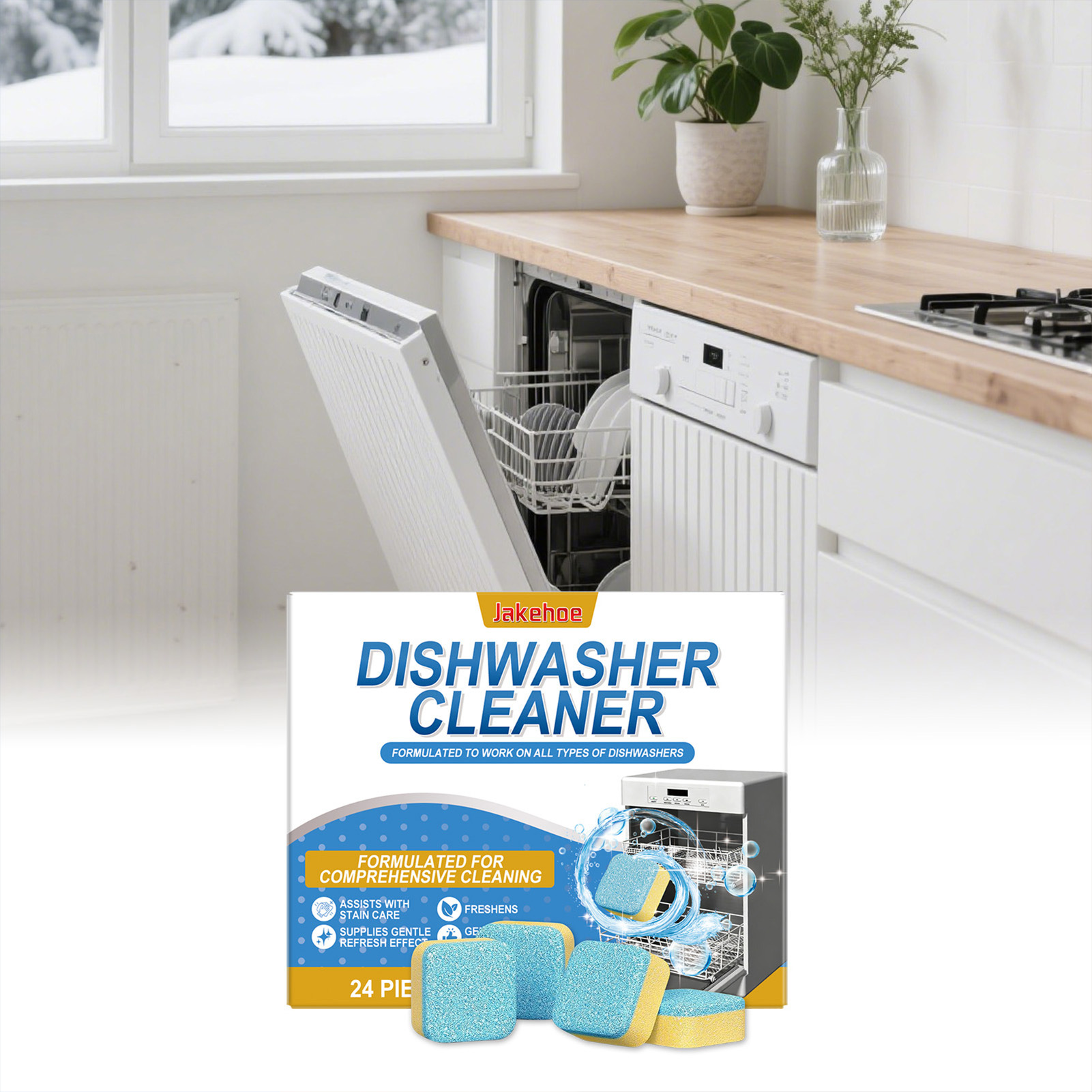 Dishwasher Cleaner Tablets Pow - Kitchen Cleaner With Baking Soda 评论和价格