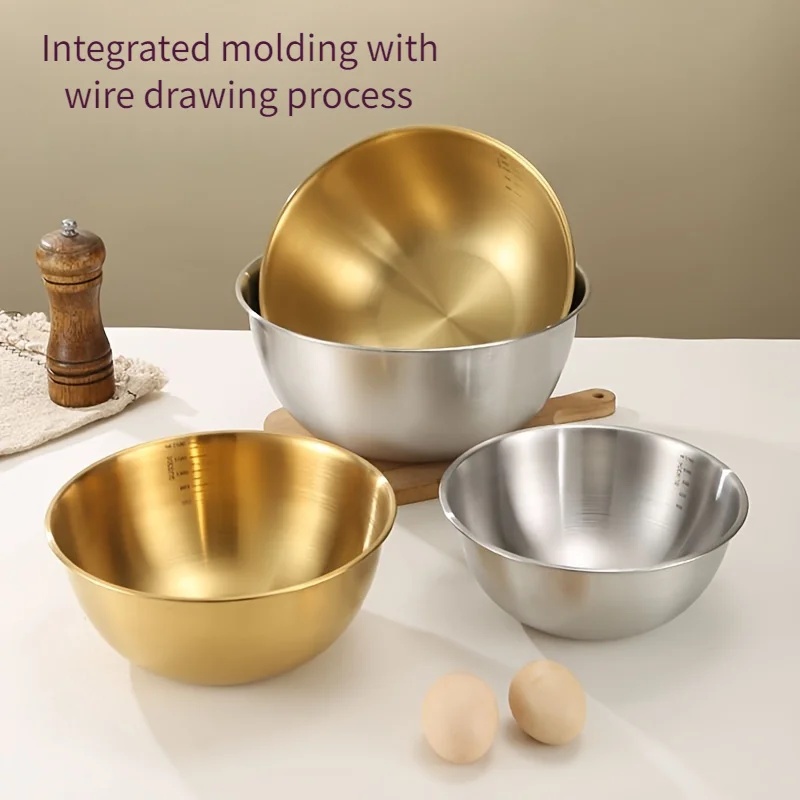 3PCS Stainless Steel Mixing Bo - Kitchen Baking Kit 评论和价格