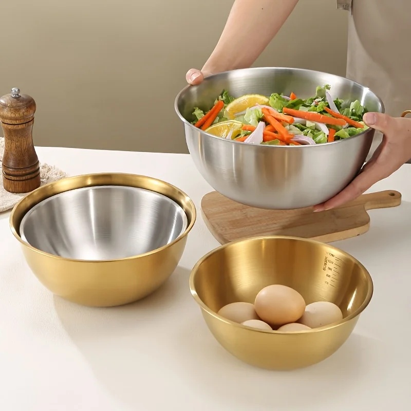 3PCS Stainless Steel Mixing Bo - Kitchen Baking Kit 评论和价格